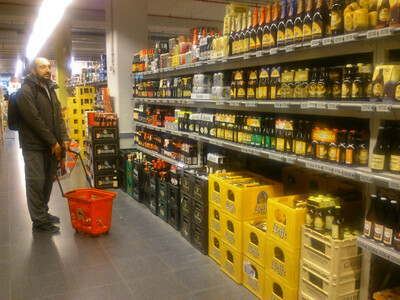 Scaffale di birre